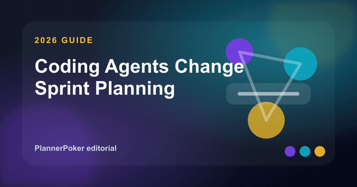 Original PlannerPoker cover illustration: Coding Agents Change Sprint Planning.