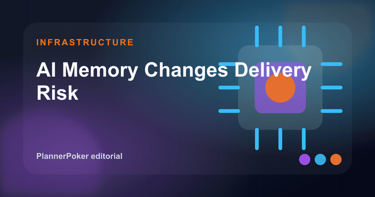 Original PlannerPoker cover illustration: AI Memory Changes Delivery Risk.