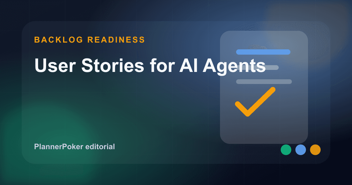Original PlannerPoker cover illustration: User Stories for AI Agents.