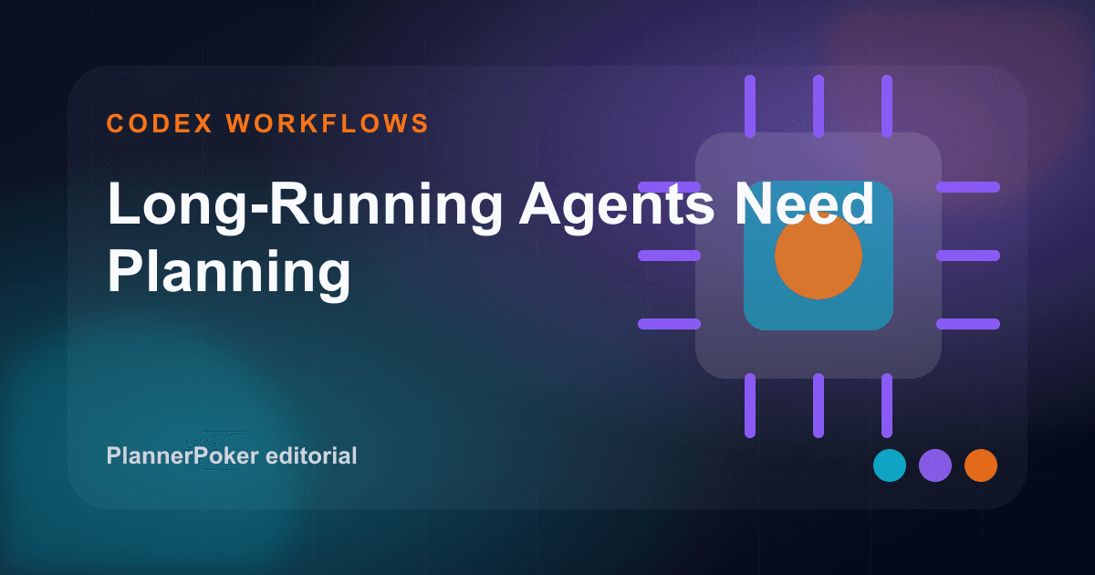 Original PlannerPoker cover illustration: Long-Running Agents Need Planning.