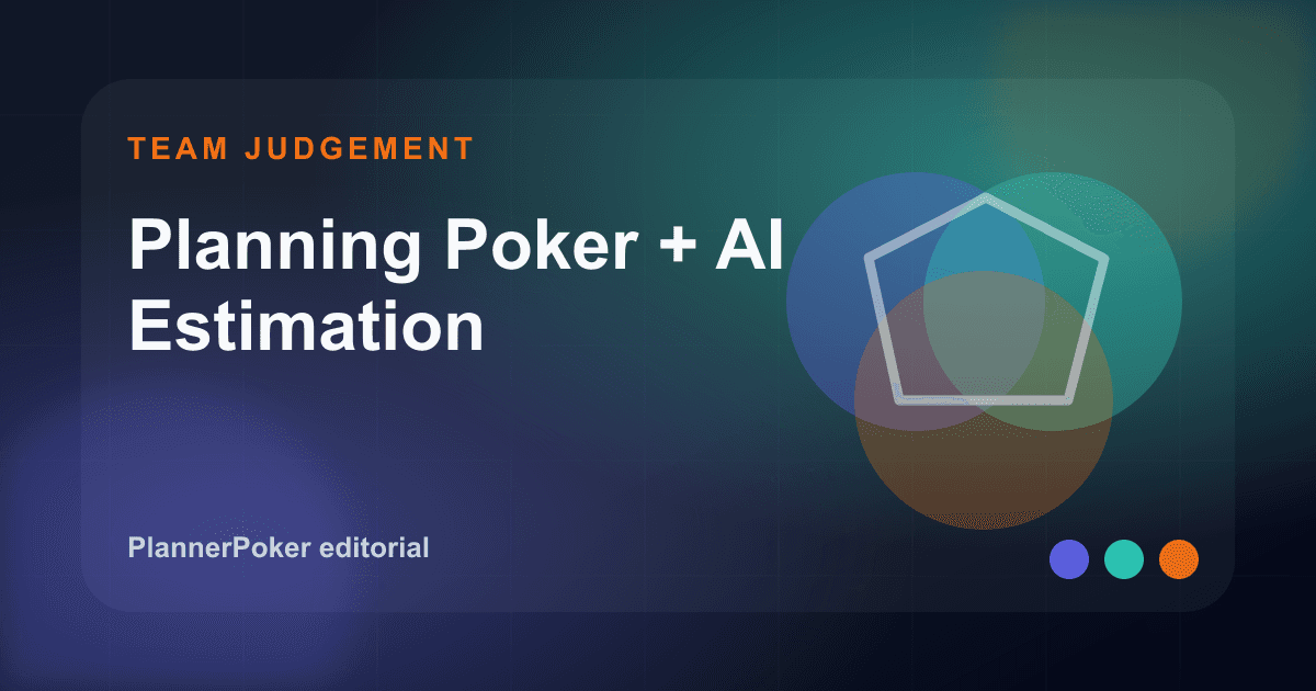 Original PlannerPoker cover illustration: Planning Poker and AI estimation.